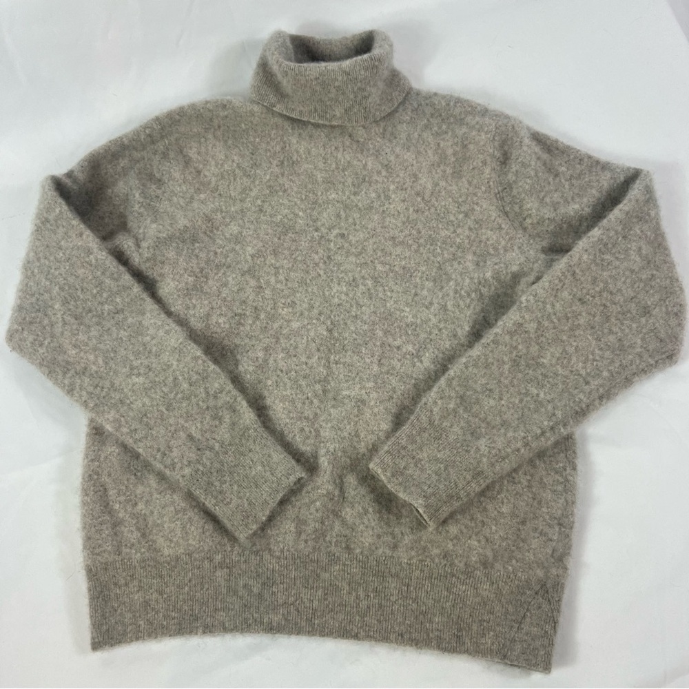 Club Monaco Cashmere Turtleneck Sweater - Taupe Grey SEE MEASUREMENTS